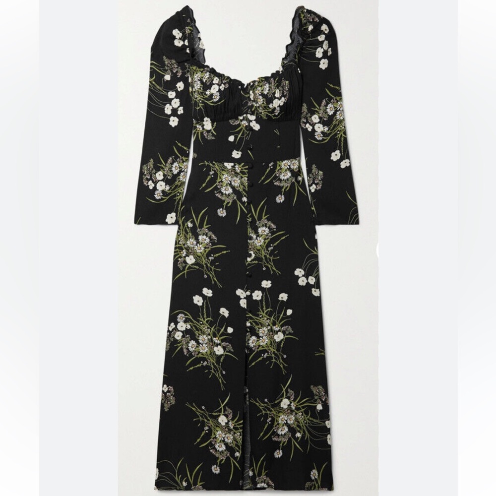 Reformation Fairway Long Sleeve Midi Dress
